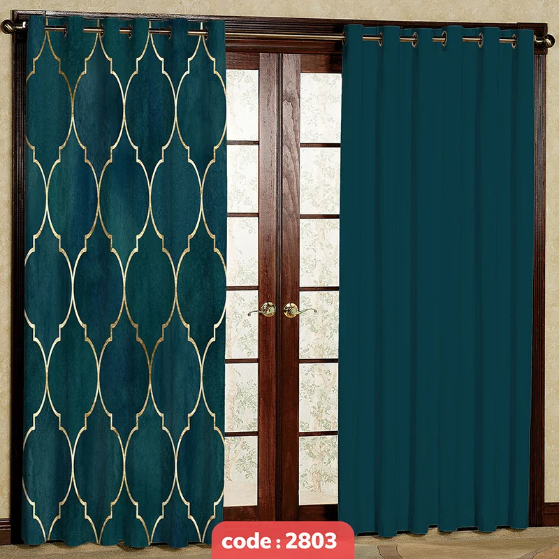 پرده پانچی چاپی مدرن کد S-2803
